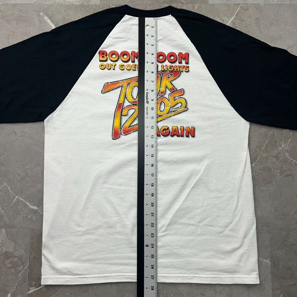 Vintage Pat Travers Tour Tee Mens Medium Raglan Band Shirt y2k Crewneck Two Tone - Picture 7 of 8